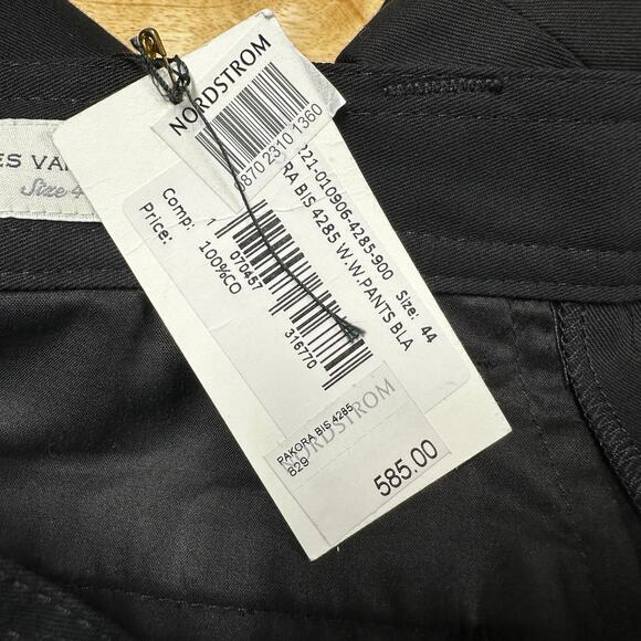 Dries Van Noten NWT Pakora Cotton Pants Cuffed Hem Wide Leg Sz 44 US 8-10 Black - Picture 5 of 11